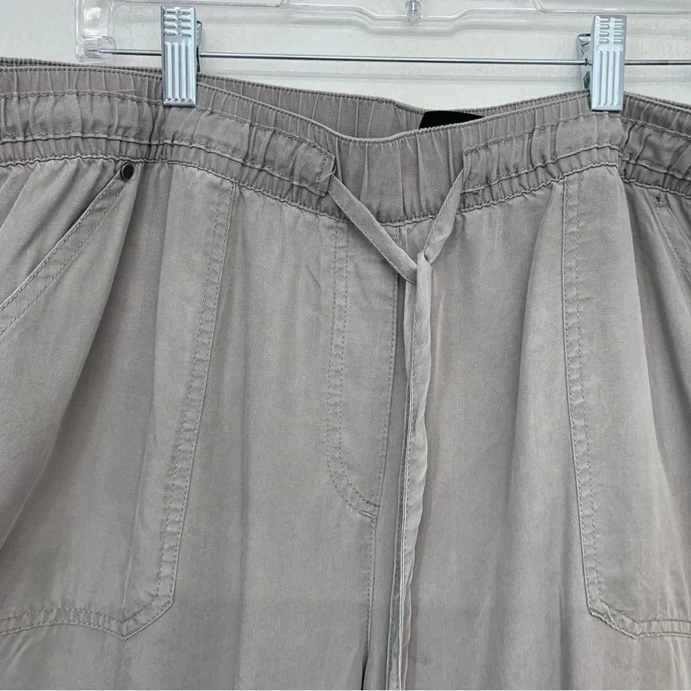 Love Ledgend  Chambray Jogger Pants Woman‎ 22 Elastic Drawstring Waist 3769 - Picture 3 of 10